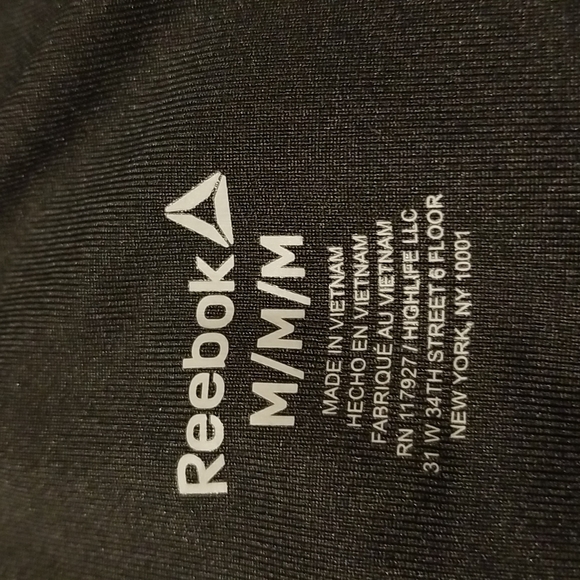 Reebok Full Length High Waist Womens Leggings Size medium Black - Picture 3 of 8